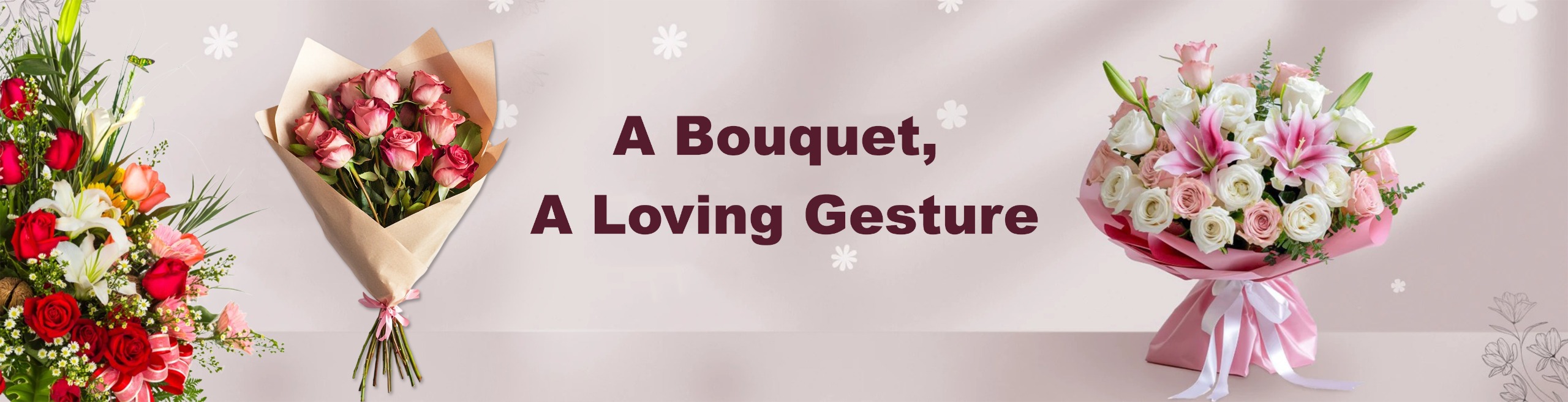 Flower cakes bouquet & cake1