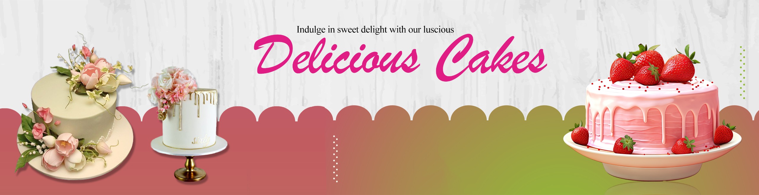 Flower cakes bouquet & cake3